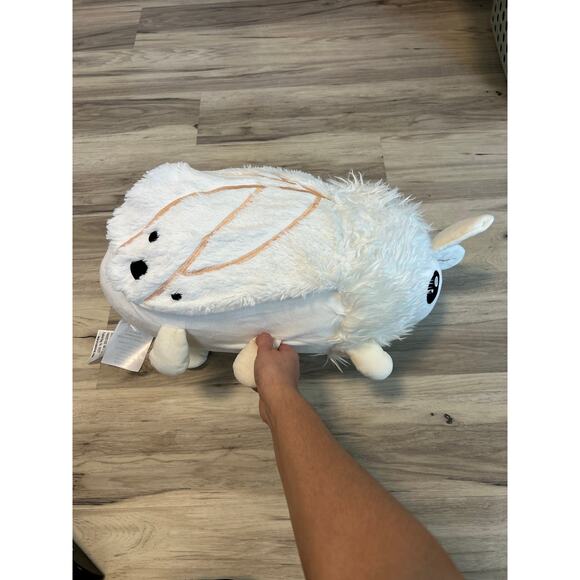 Squishable 24” Large Poodle Moth Plush White Rose Gold Stitching Moth - Picture 3 of 6